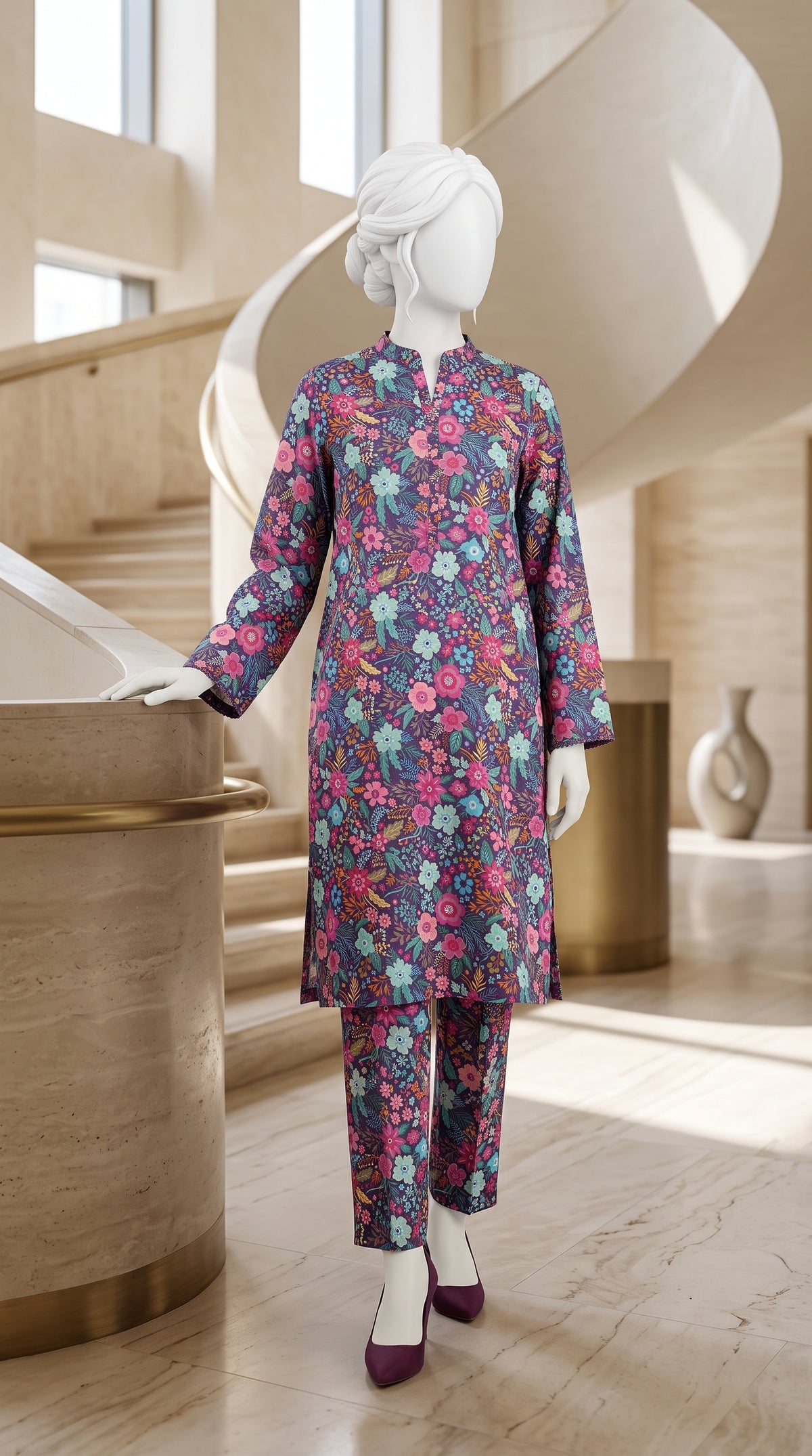 Printed Lawn Unstitched Fabric – FL29