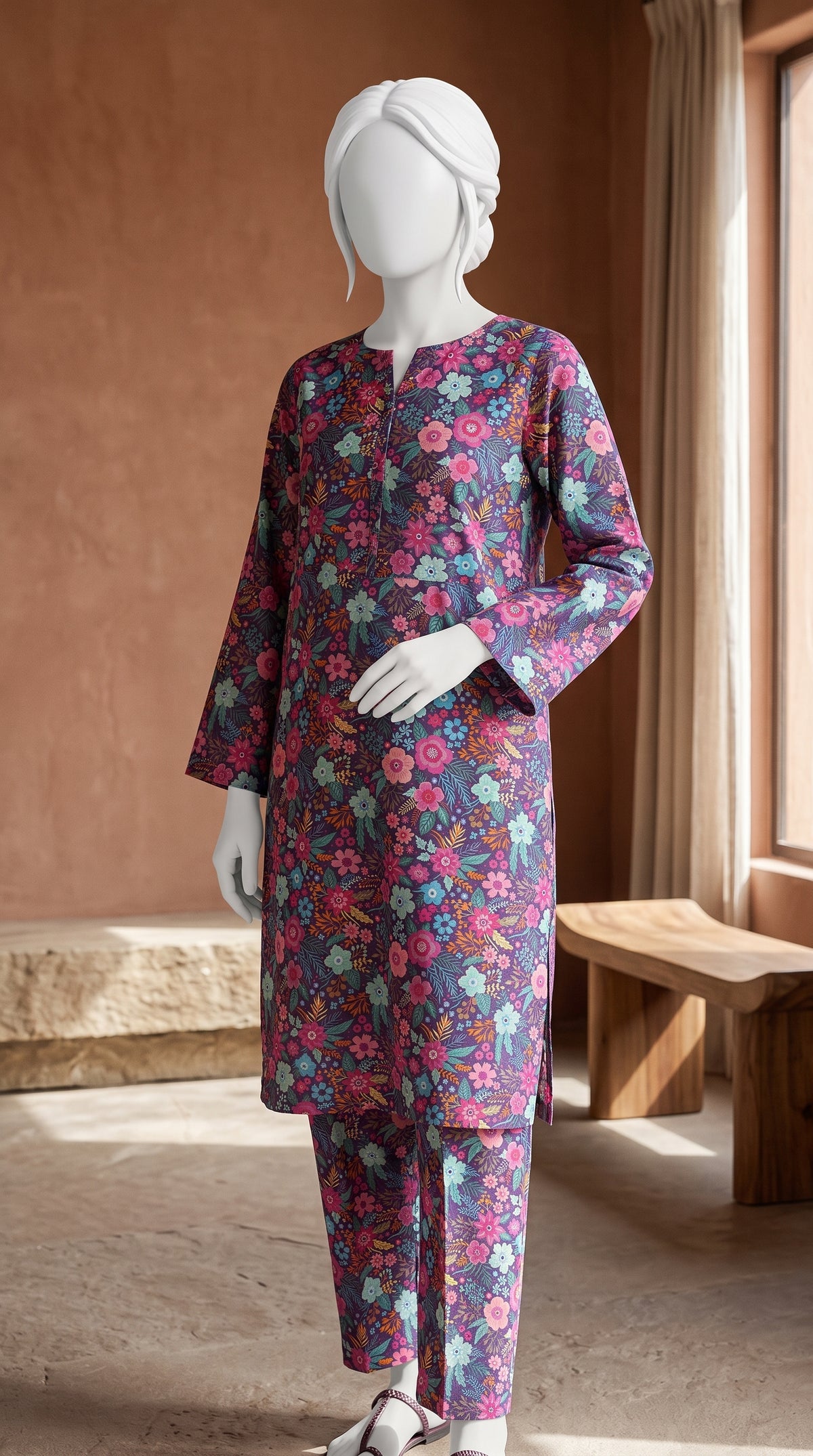 Printed Lawn Unstitched Fabric – FL29