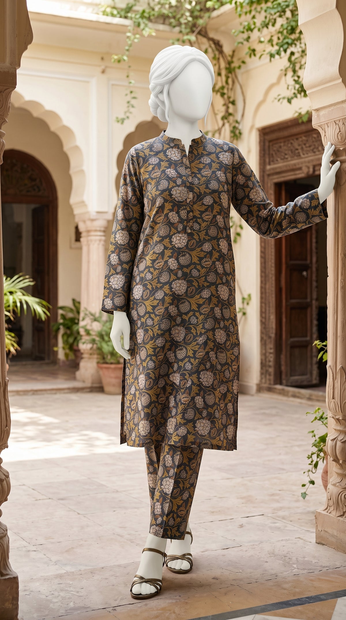 Printed Lawn Unstitched Fabric – FL24