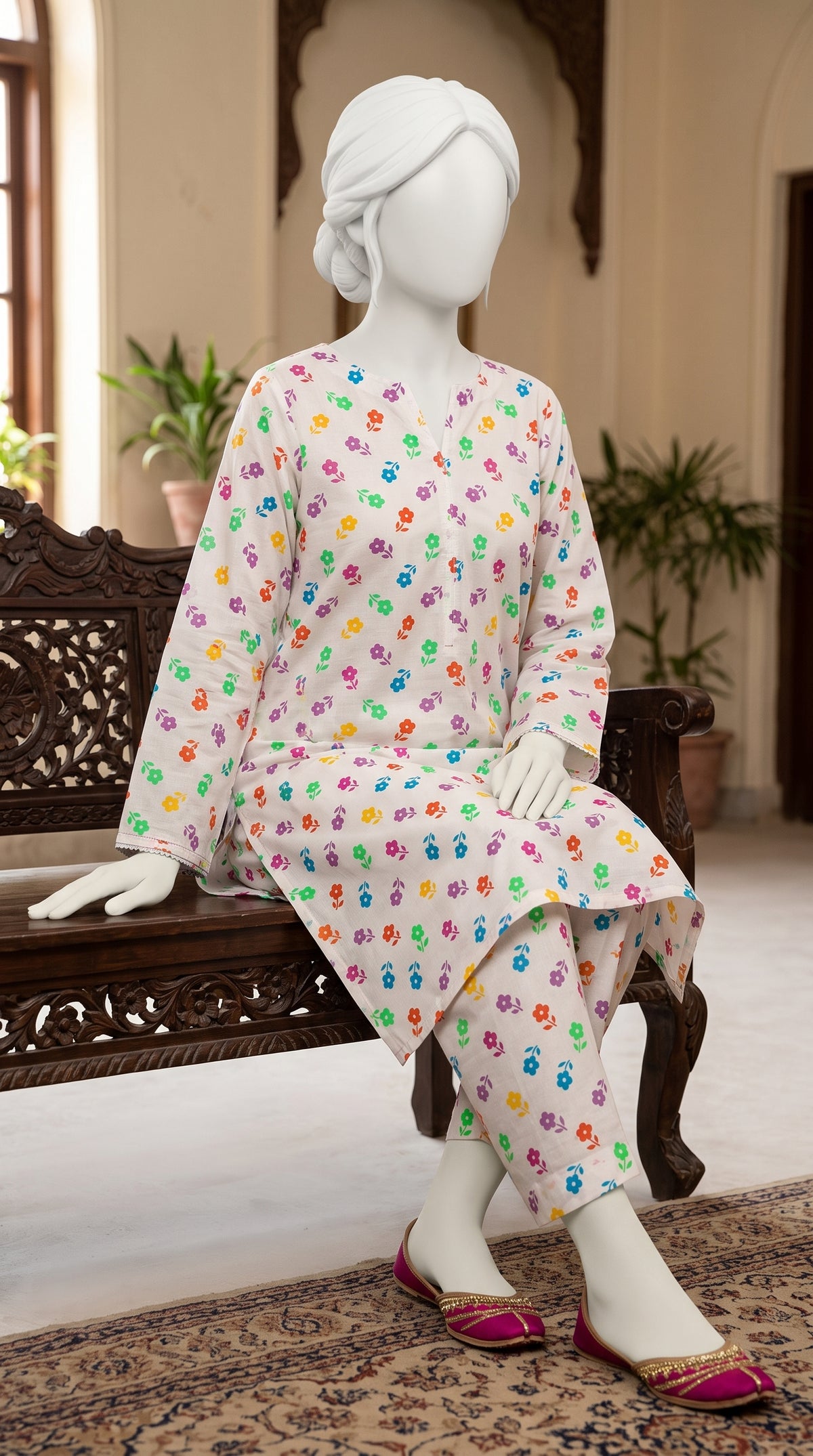 Printed Lawn Unstitched Fabric – FL23