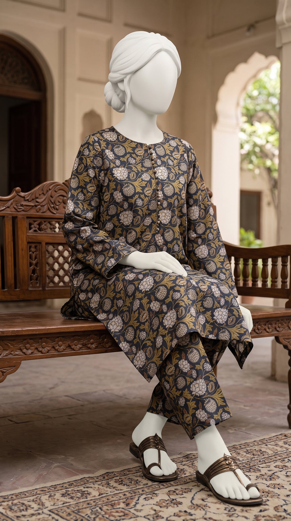 Printed Lawn Unstitched Fabric – FL24