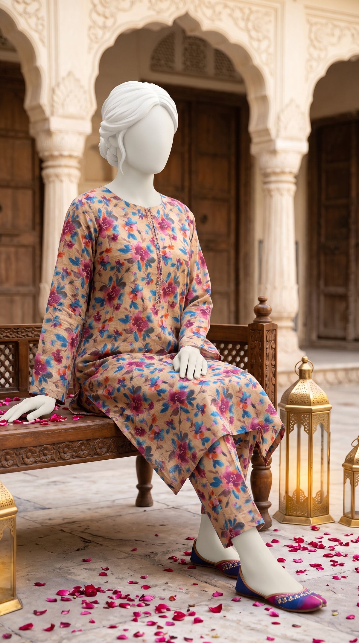 Printed Lawn Unstitched Fabric – FL25