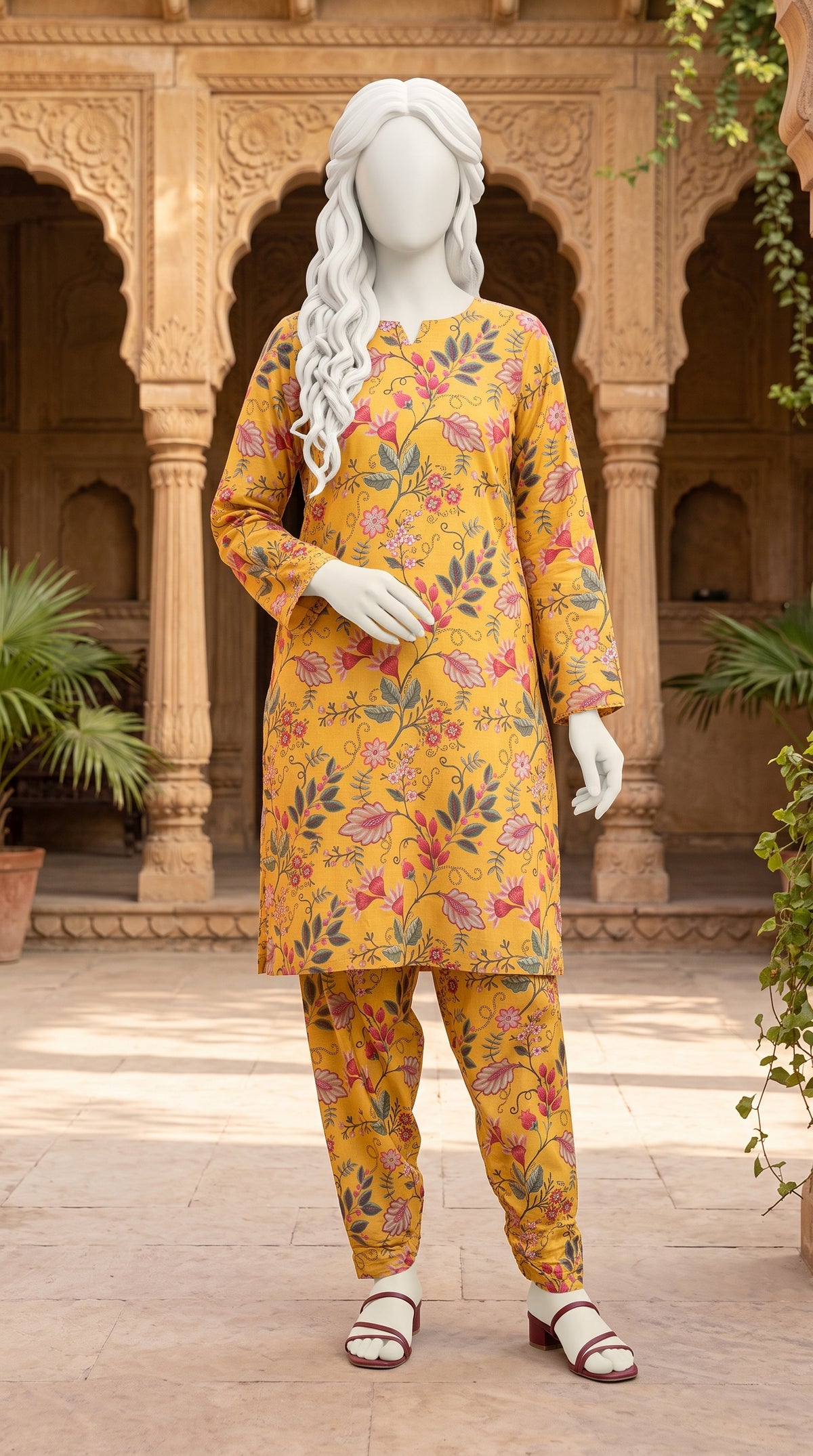 Printed Lawn Unstitched Fabric – FL32