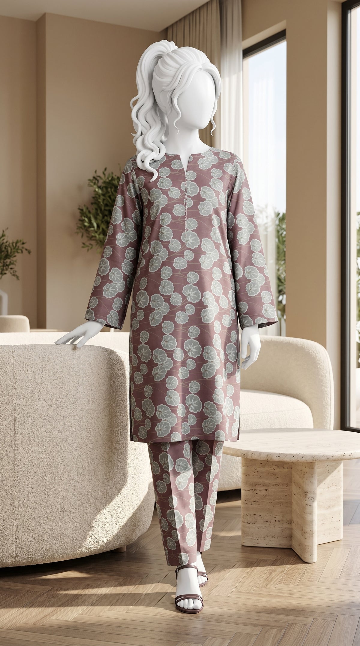 Printed Lawn Unstitched Fabric – FL33