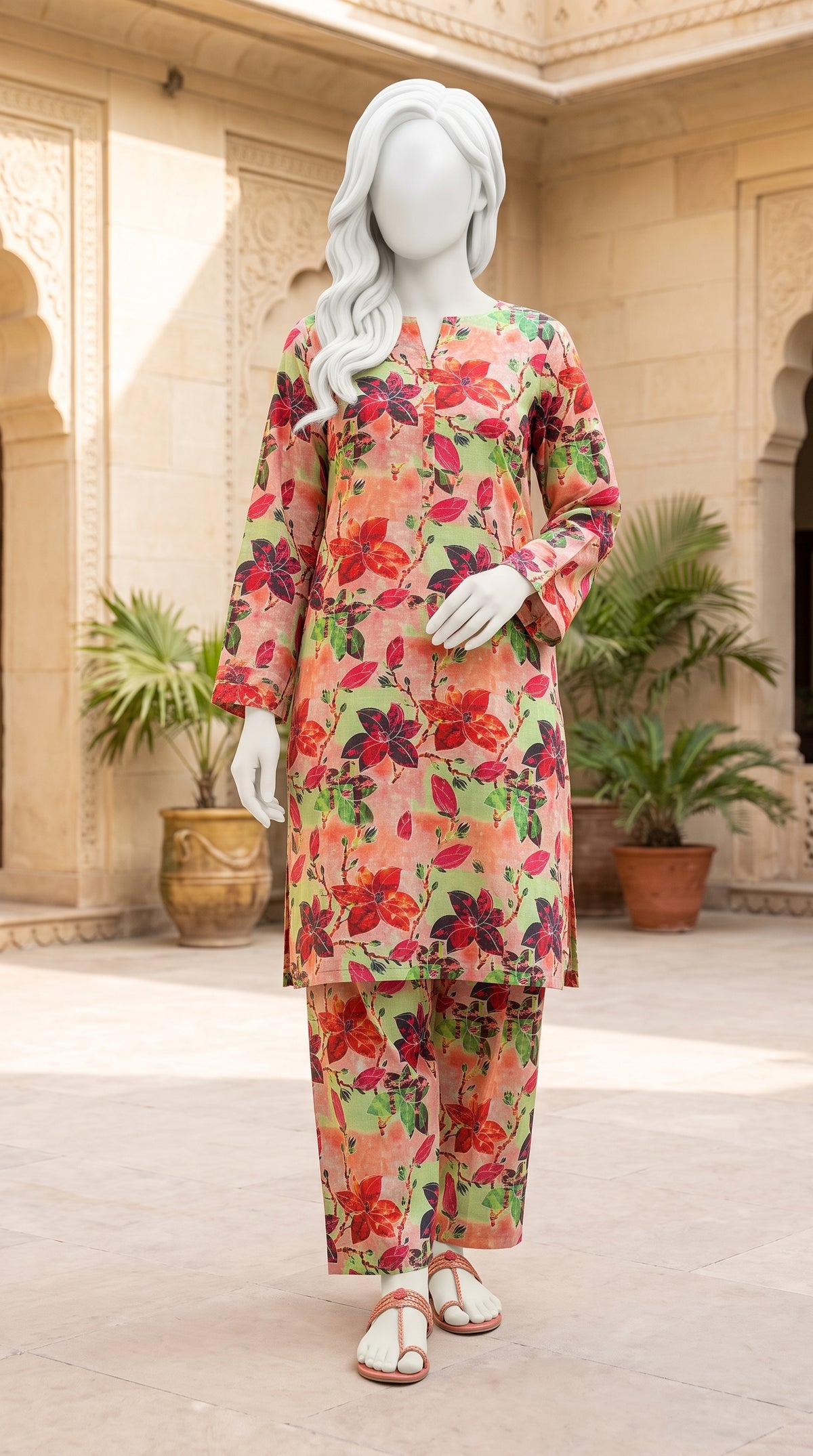 Printed Lawn Unstitched Fabric – FL34