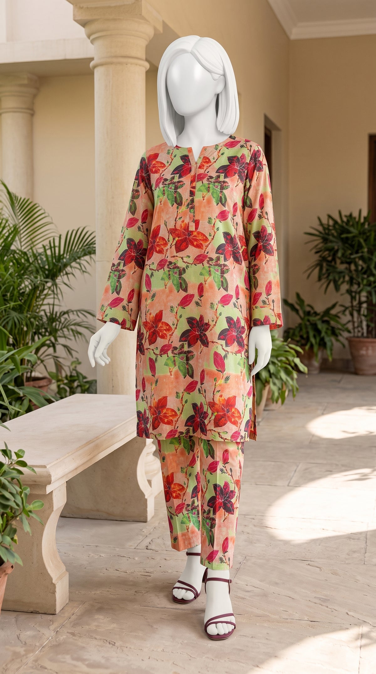 Printed Lawn Unstitched Fabric – FL34