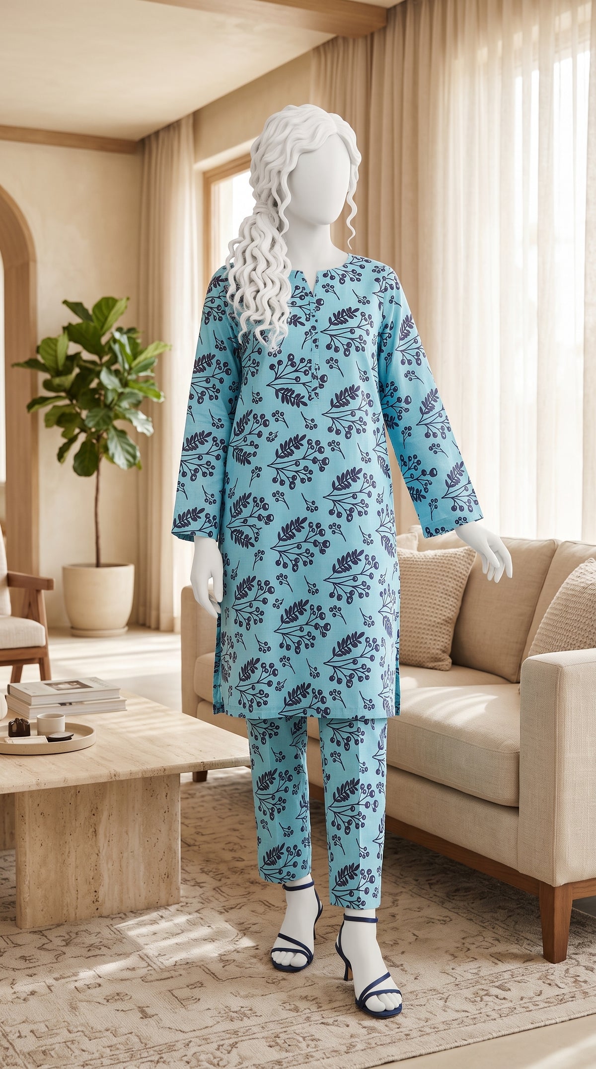Printed Lawn Unstitched Fabric – FL36