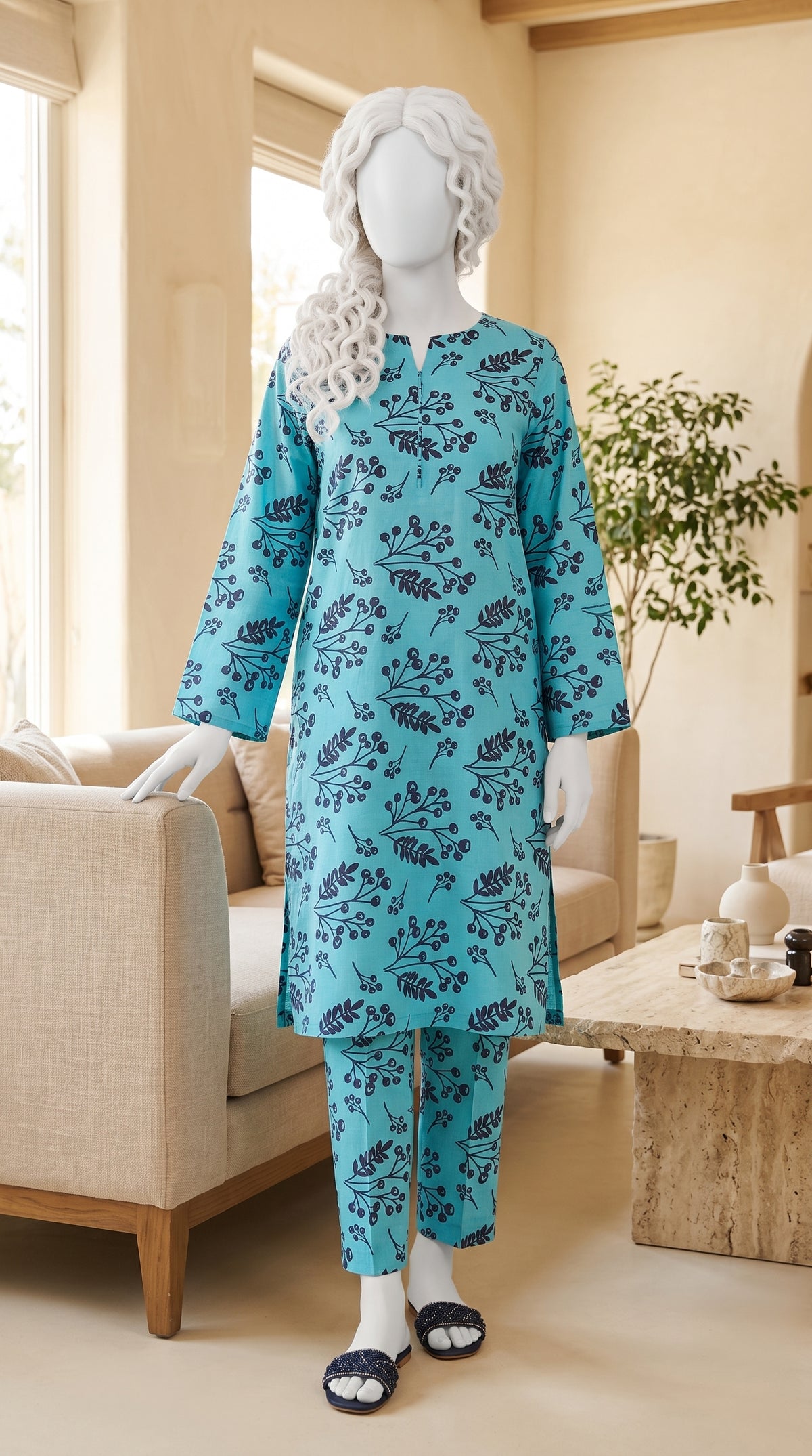 Printed Lawn Unstitched Fabric – FL36