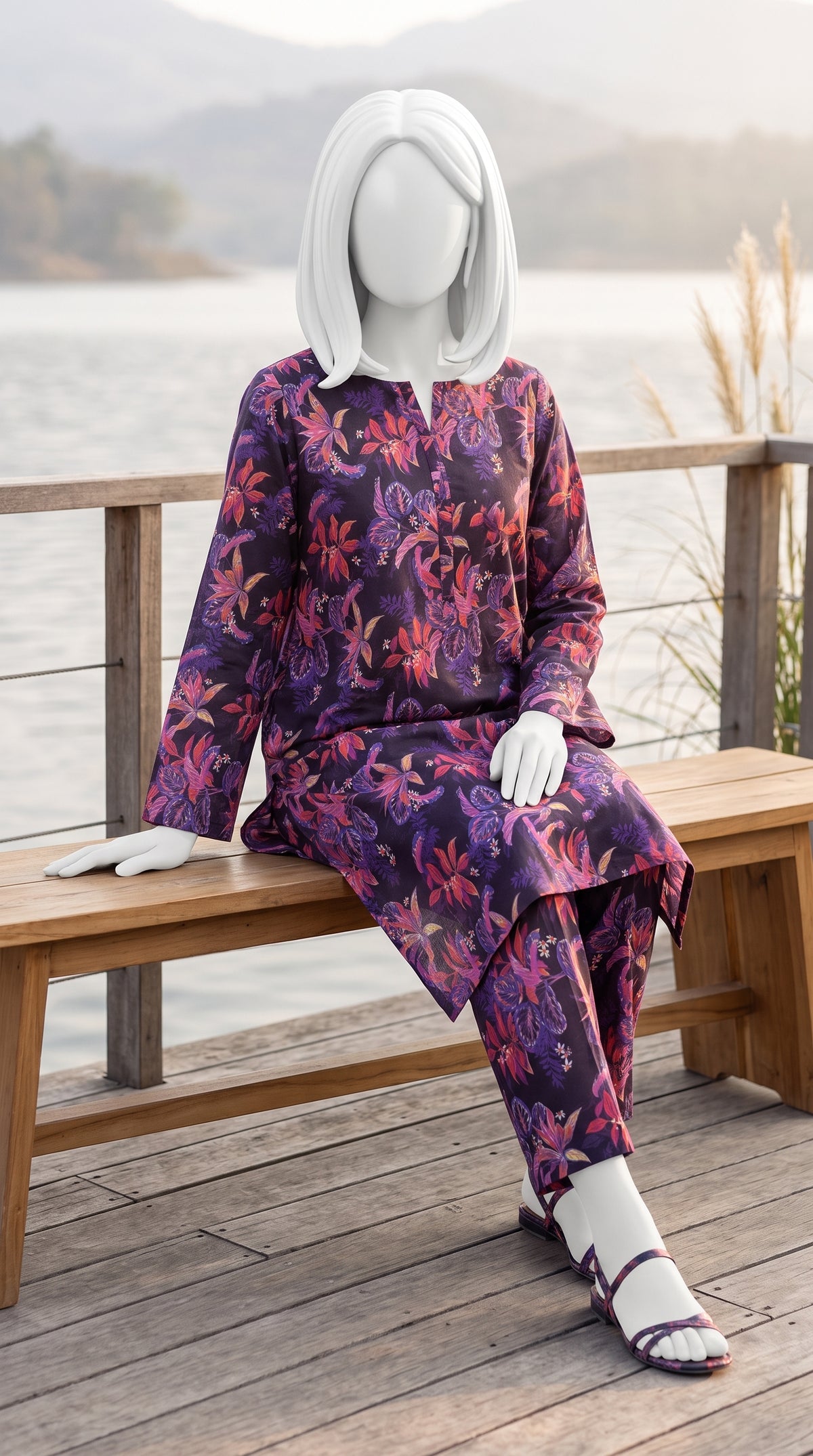 Printed Lawn Unstitched Fabric – FL40